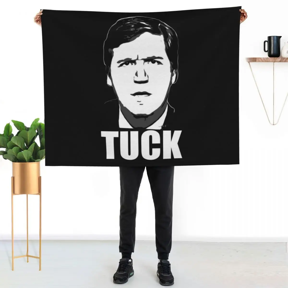 

Tucker Carlson Fox News Throw Blanket Wrinkle Resistant Lightweight Blanket