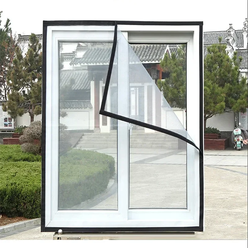 Screen window self-adhesive, detachable, easy to install, reusable mosquito net, gauze mesh, insect proof curtain, screen window