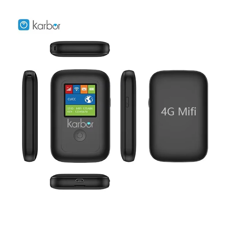 Karbor MIFI Miini Bolso externo portátil WiFi 2.4G 3000mah Bateria Repetidor 4G LTE Router 150mbps Slot para cartão Sim