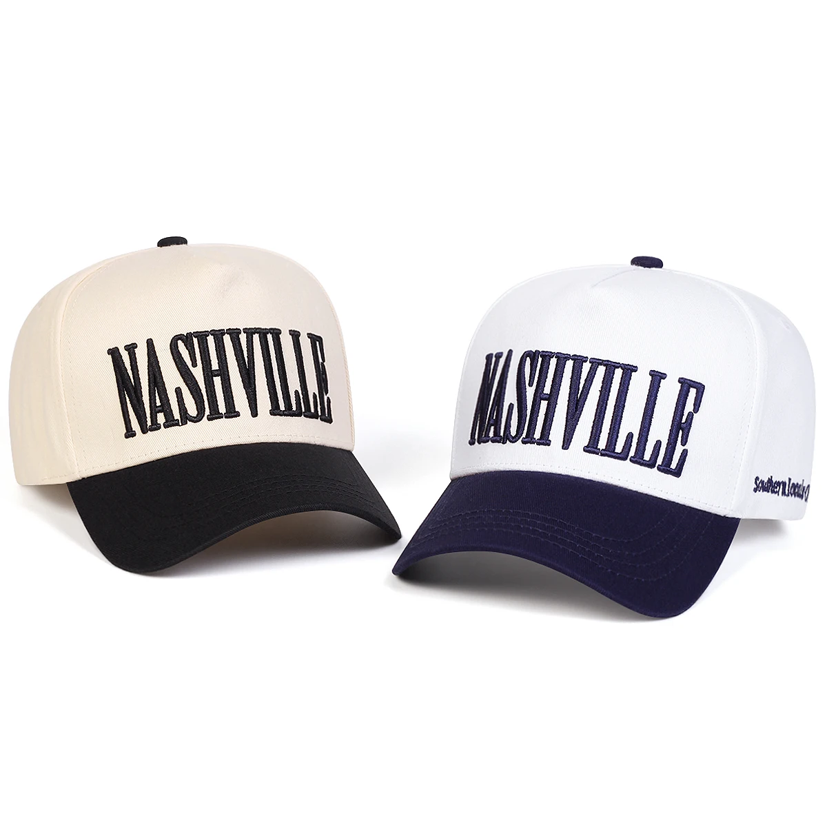Gorras de béisbol Unisex NASHVILLE con Bordado de letras, gorras informales ajustables para exteriores para primavera y otoño, gorra deportiva con protección solar
