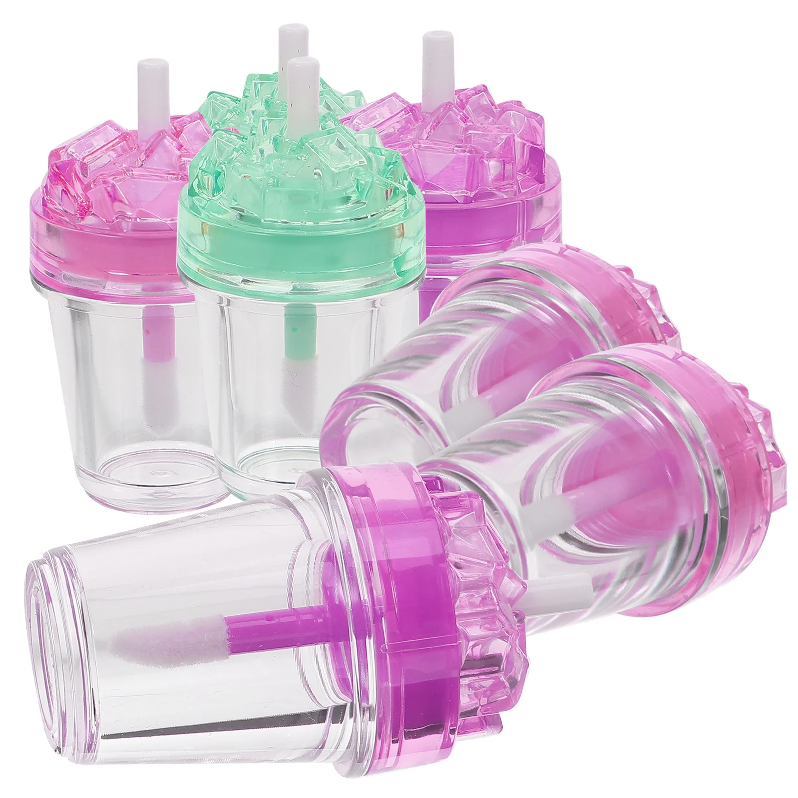 7 szt. Puste tubki na błyszczyk przezroczyste, wielokrotnego użytku, do ręcznie robionych kosmetyków, na prezenty, dla małych firm, tubki na błyszczyk