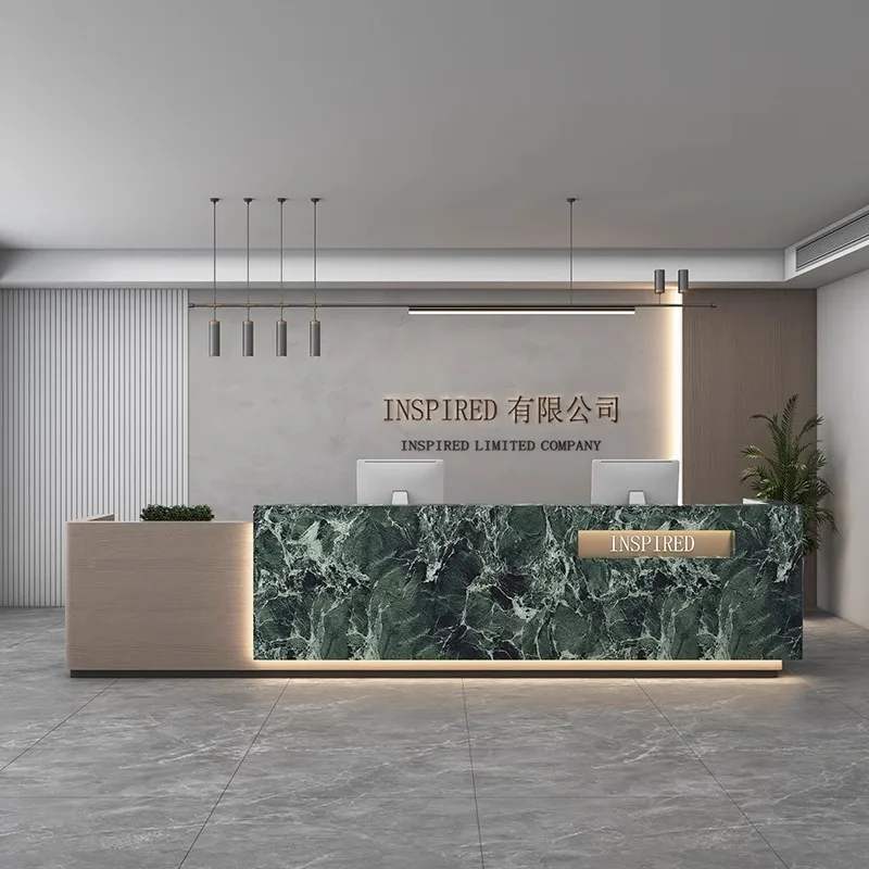 

Modern Fashion Reception Desk Training Institution Reception Desk Hotel Lobby Office Furniture Reception Et Table YSJDT