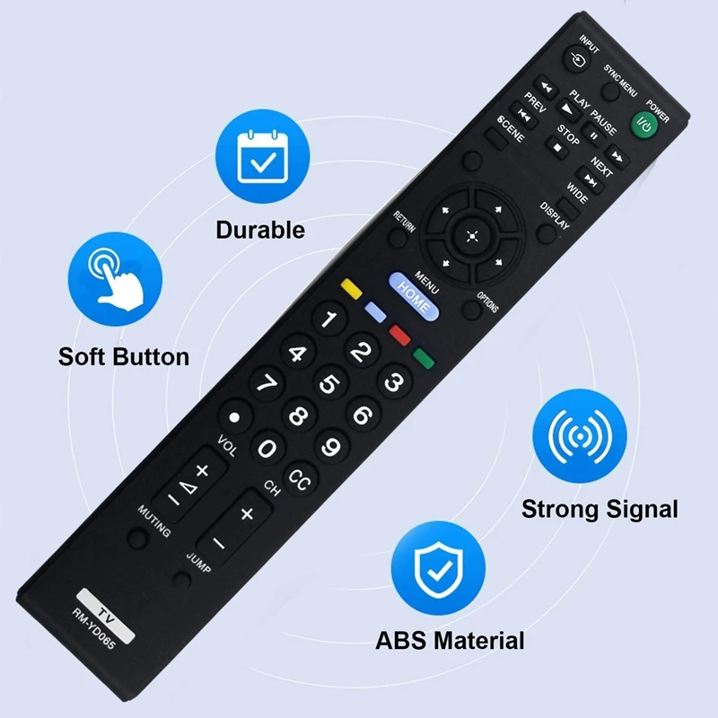 【Must-Haves】RM-YD065 Replace Remote For Sony Bravia LCD HDTV KDL-22BX320 KDL-22BX321 KDL-32BX320 KDL-32BX321 KDL-32BX420 KDL-32B