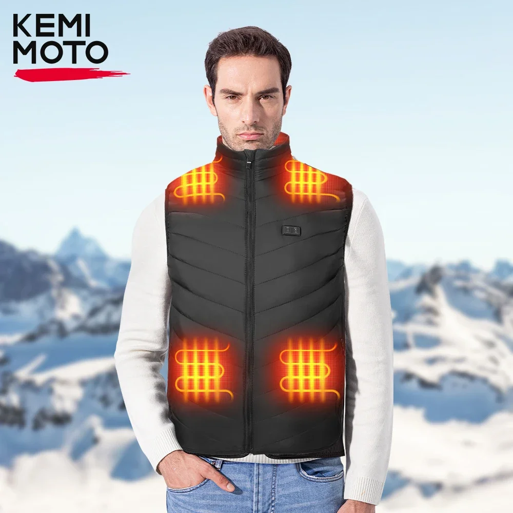 New Men Women Heated Vest Winter USB Electric Smart Heating Jackets Thermal Heat Clothing Plus size Hunting Coat