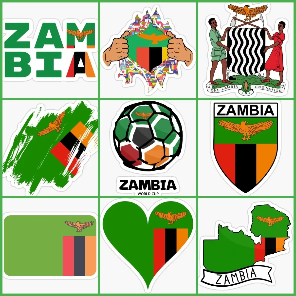 

Zambian ZM Flag Map Emblem Sticker Laptop Racing Motorcycle Truck Window Car Glass Bicycle Helmet Van Laptop Decal Customizable