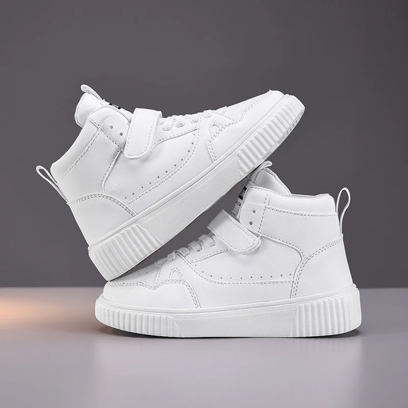 Kids Leather High Tops 4