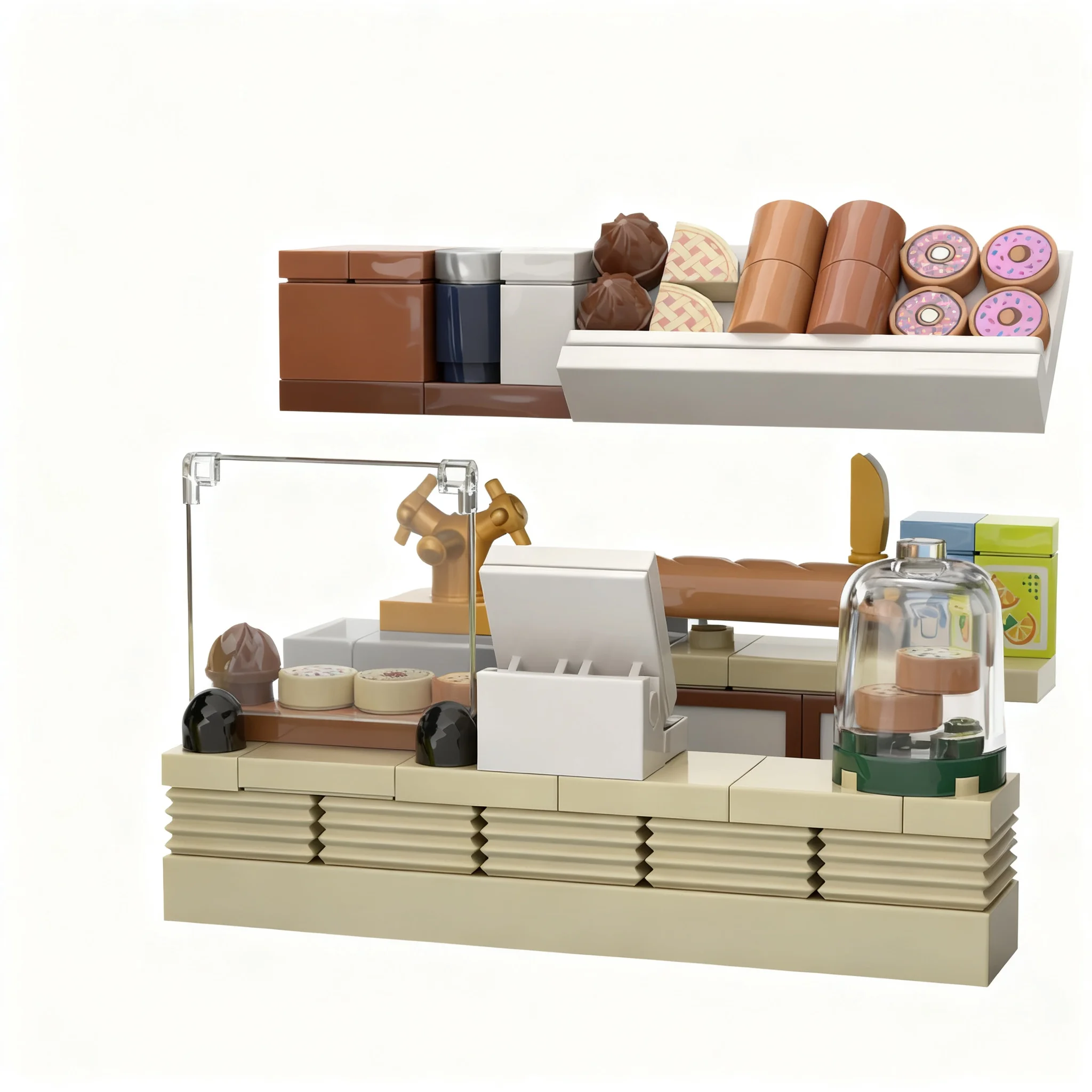 1883피스 MOC 베이커리 모듈형 건물 모델 빌딩 블 - Art Craft Bakery 리뷰 및 가격