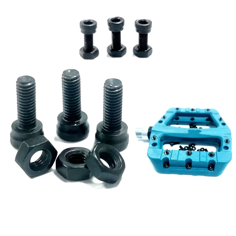 

24pcs/lot Mountain bike nylon pedal screw bicycle accessories anti-slip screw M3*8.0mm