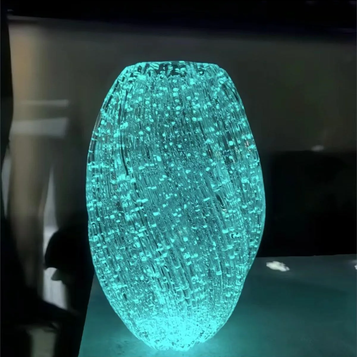 Luminous ins high-end creative glass vase modern simple hydroponic flower decoration flower arrangement table top pendulum