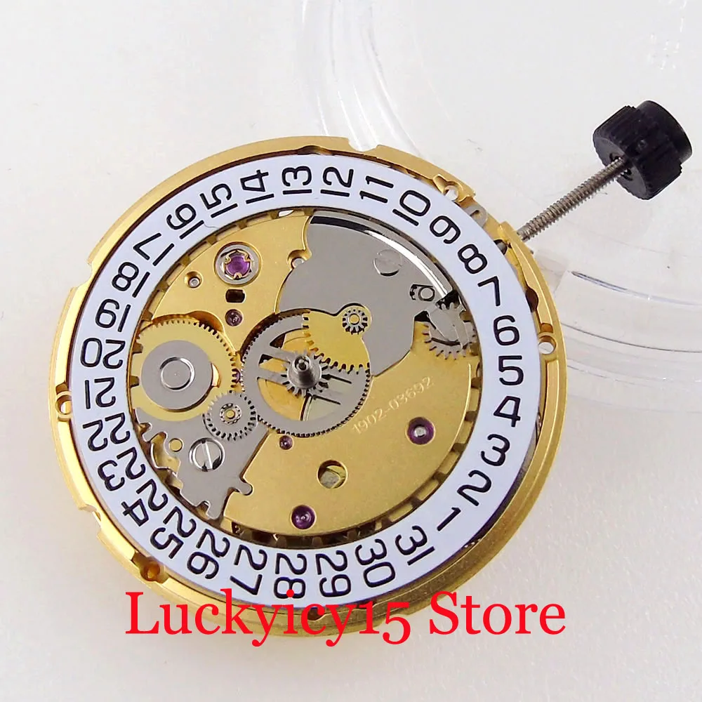 

Genuine Gold/Sliver 25 Jewels PT5000 Automatic Watch Movement White Date Clone ETA 2824 With lettering