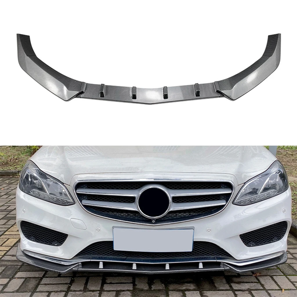 For Mercedes-Benz E-Class W212 AMG Line 2013-2015  Front Bumper Spoiler Lip Lower Body Kit Diffuser Splitter Tuning Guard 