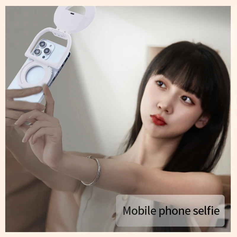 Magnetic Mobile Phone Fill Light Live Streaming Camera Beauty Light RGB Pocket Full-color LED USB Charging Photo Ambient Light