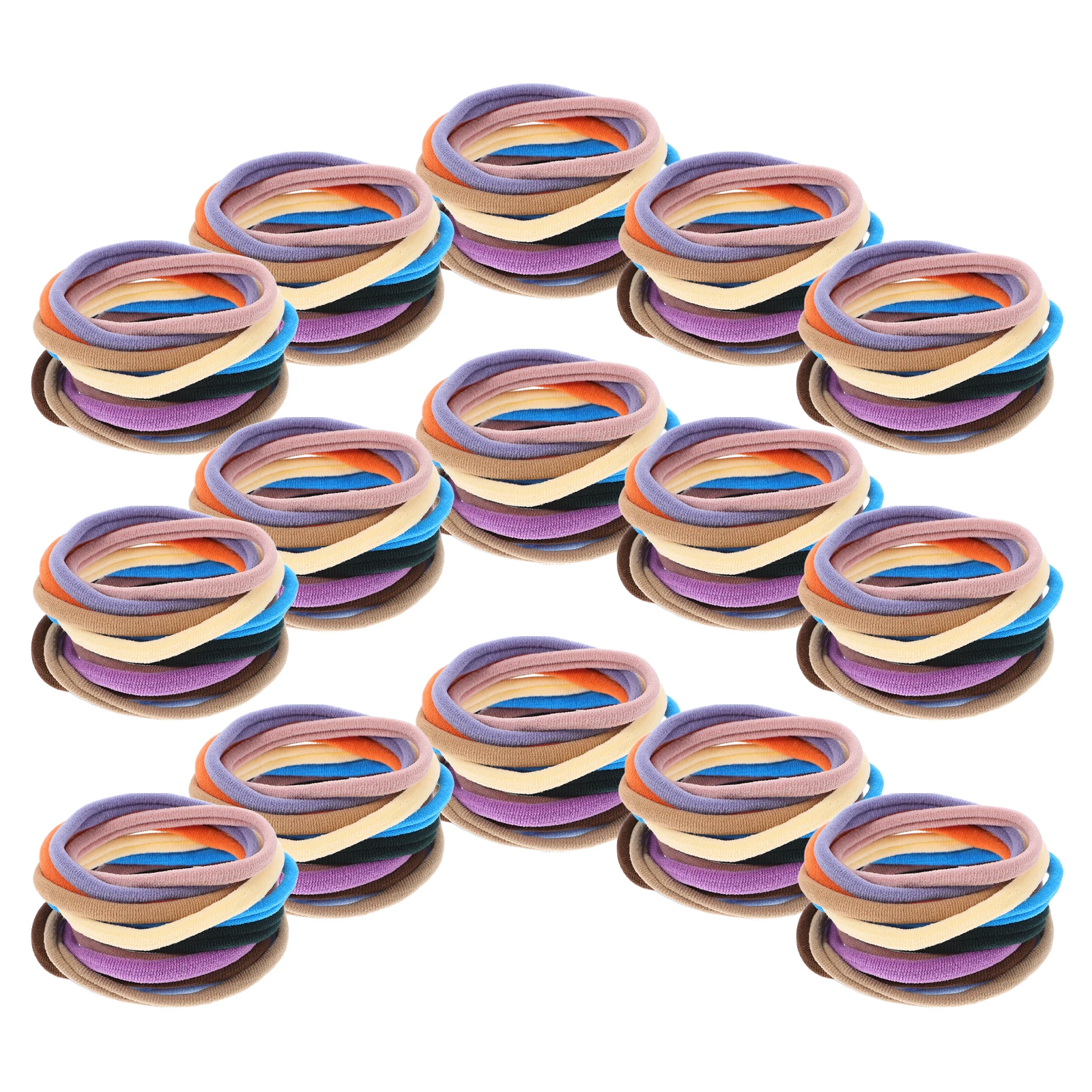 

12 Pcs Braided Rope Refill Pack Beige Blue Elastic Weaving Loom DIY Hair Ties Ponytail Holders Shoe Laces Durable Soft