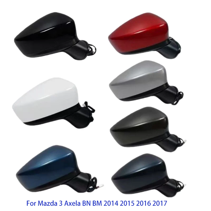 For Mazda 3 Axela BN BM 2014 2015 2016 2017 Car side mirror 8-Pin Left and right rearview mirror assembly OEM:BJE3 - 69 - 181D