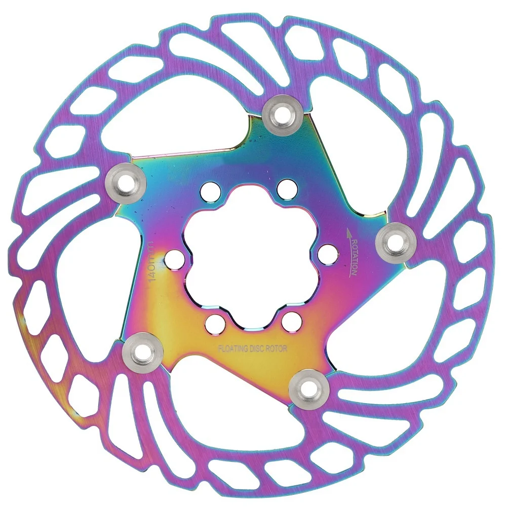 Bike Disc Brake Rotors 6 Nails Cycling Accessory for Mountain Bicycle Plating Color140MM