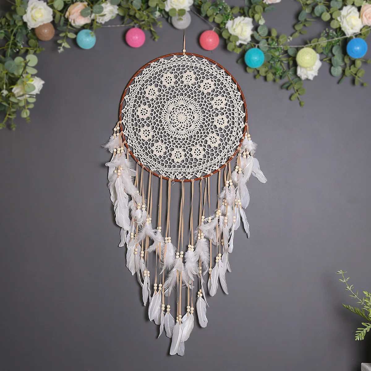 

Bohemian Home Decoration tapestry Wedding Props Dream Catching Net Large Size Dream Catching Net 40cm Room Decoration Pendant