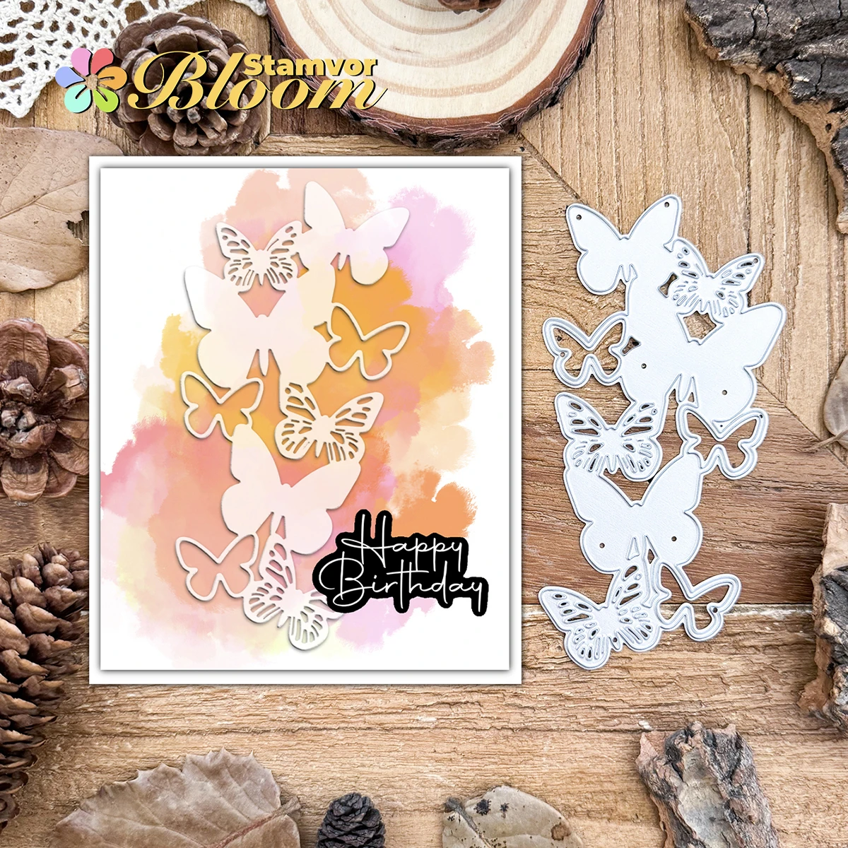 Original schöne Schmetterlinge Spitzenrand Metall Stanzformen Scrapbooking dekorative Prägung