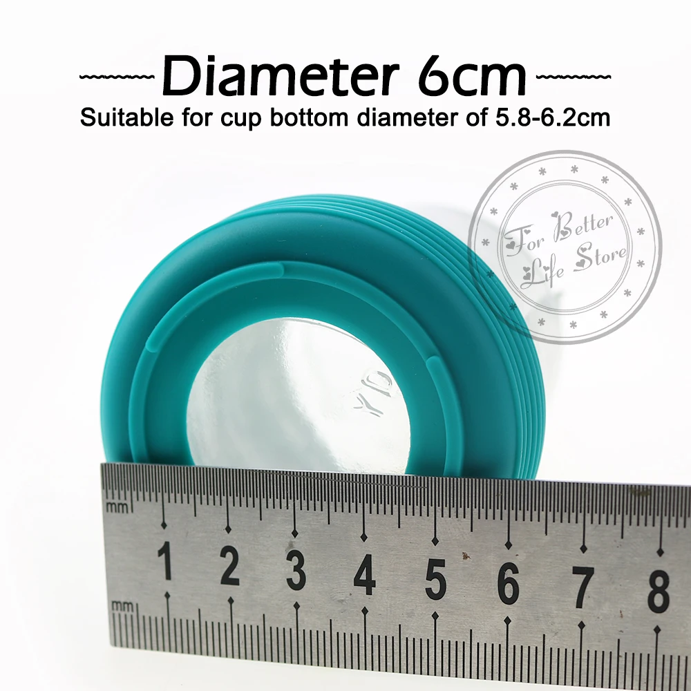 1Pc 6cm 15G 15 Colour Threaded Soft Silicone Cup Bottom Cover Wear Resistant Ring Sleeve Sheath Anti Slip Good Toughness