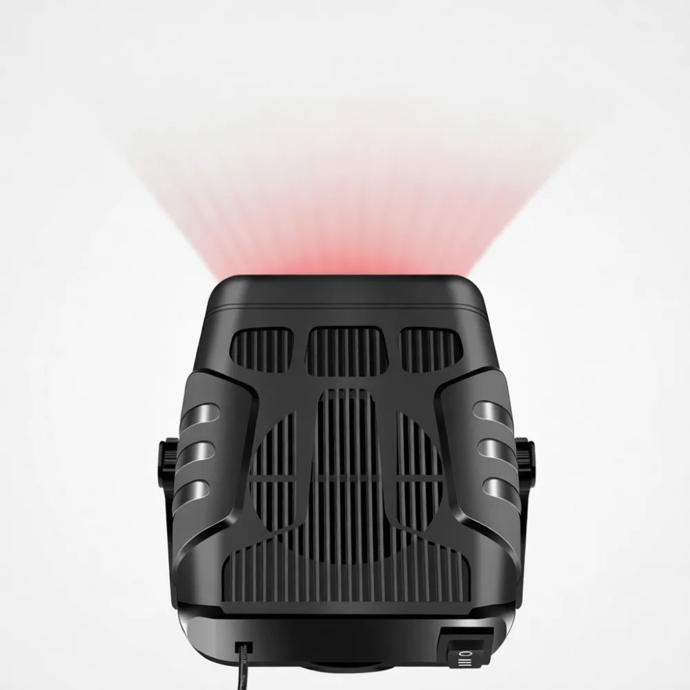 12V Vehicle Heater Portable Auto Heating Fan Defroster Demister Adjustable Warm Cold Air Blower Winter Driving Supplies
