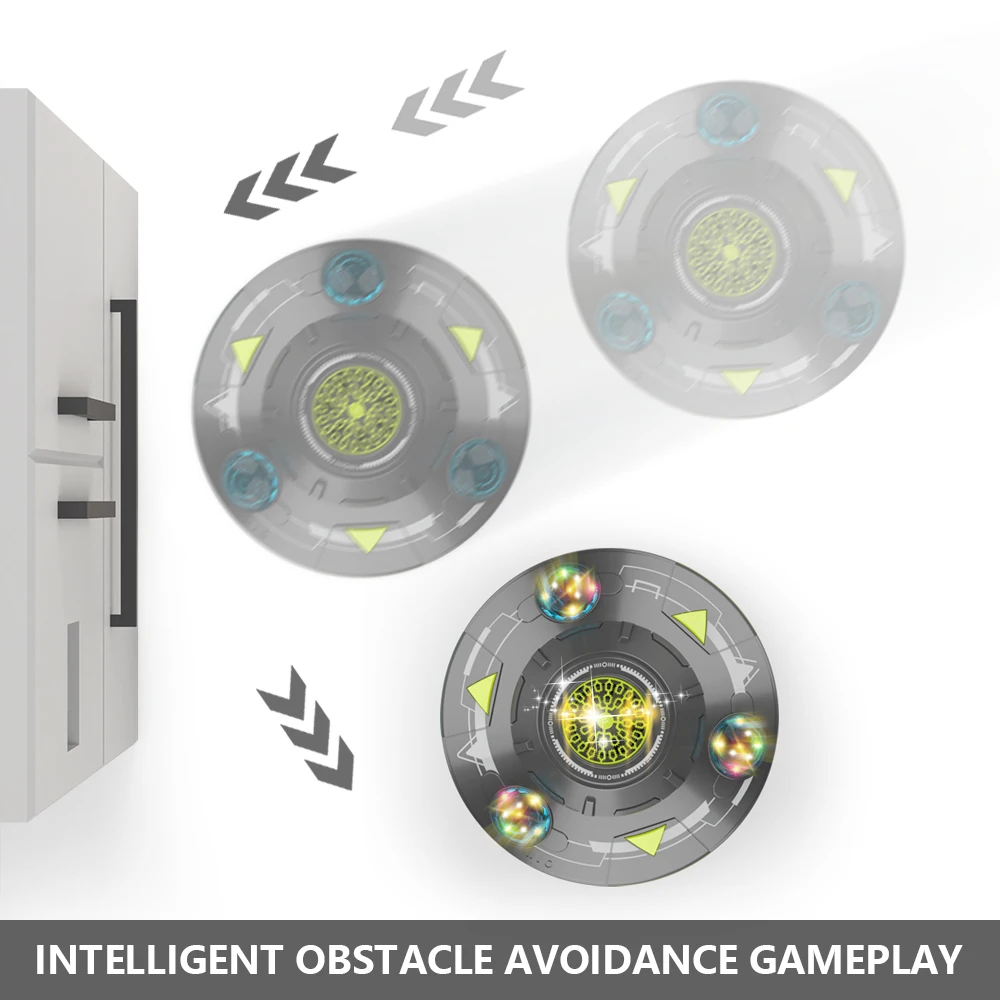 UFO Colorful Flying Disc Fully Automatic Electric Sound and Light Rotating Obstacle Avoidance Space Bubble Machine view 5