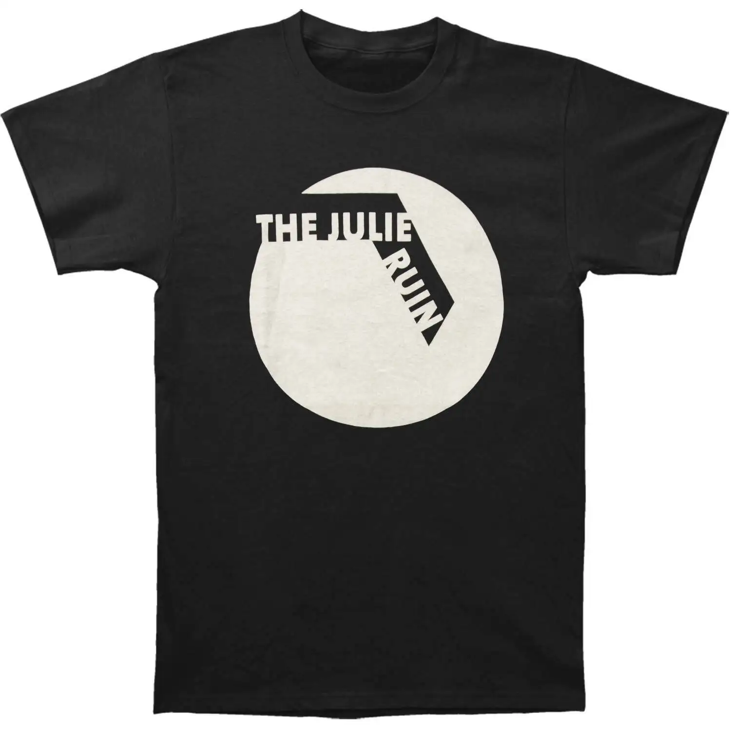 

Julie Ruin Men's White Slim Fit T shirt Medium Black