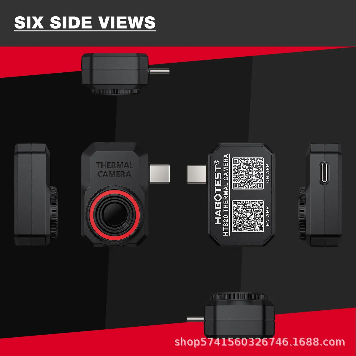 HABOTEST HT820 Portable Mobile Phone Thermal Imager With Infrared Thermal Imaging And Temperature Measurement