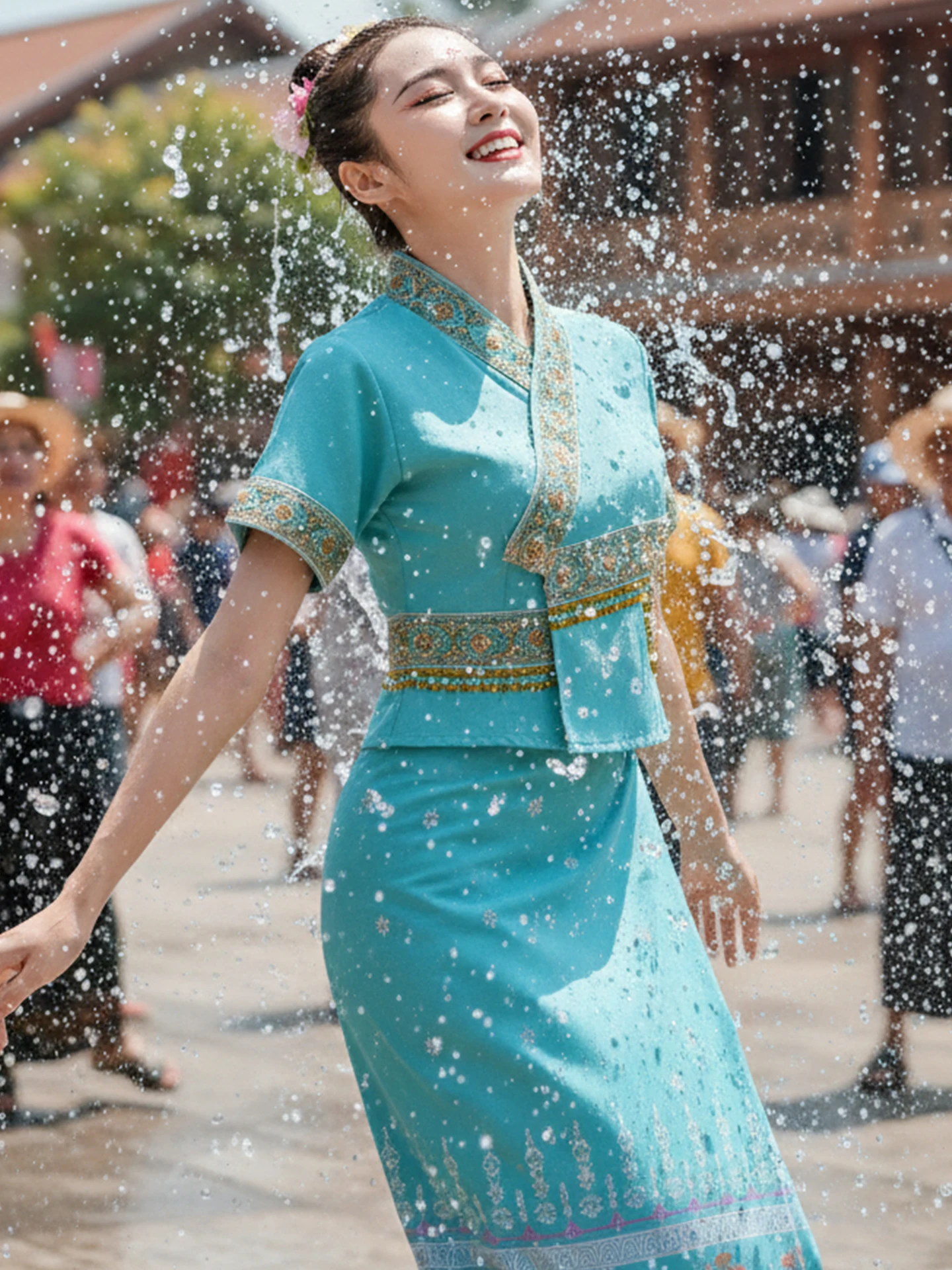 

New Adult Women's Dai Ethnic Clothing Skirt Dance Performance Eth Exotic Sle Yunnan Province Stage Costume Skirt