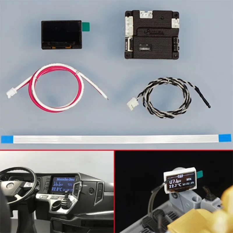 

LED Simulation LCD Interior for 1/12 1/10 1/14 Hydraulic Excavator Loader Tamiya RC Truck SCANIA 770S BENZ VOLVO Trx4 RC4WD Car