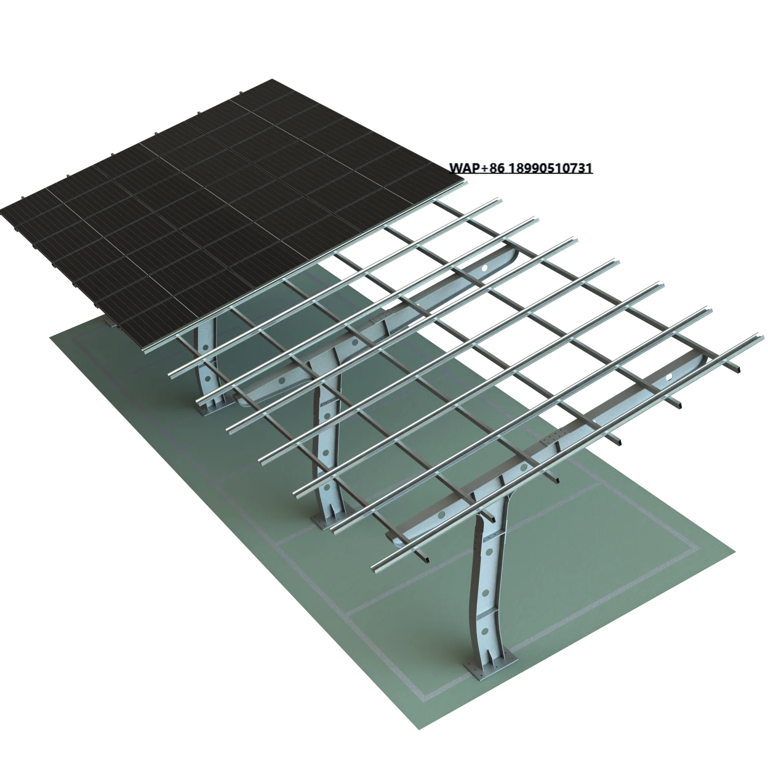 BIPV Steel Structure Carport With Solar Panel Mounting System for Car Parking Outdoor Customized Design Manufacture