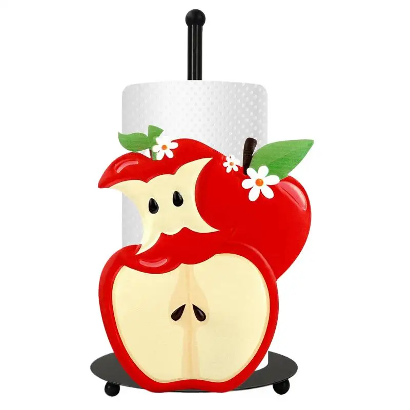 

Kitchen Paper Towel Holder Toilet Tissue Holder Fruit Theme Metal Crafts Modern Vertical Stand For Apartment RV Farmhouse Home