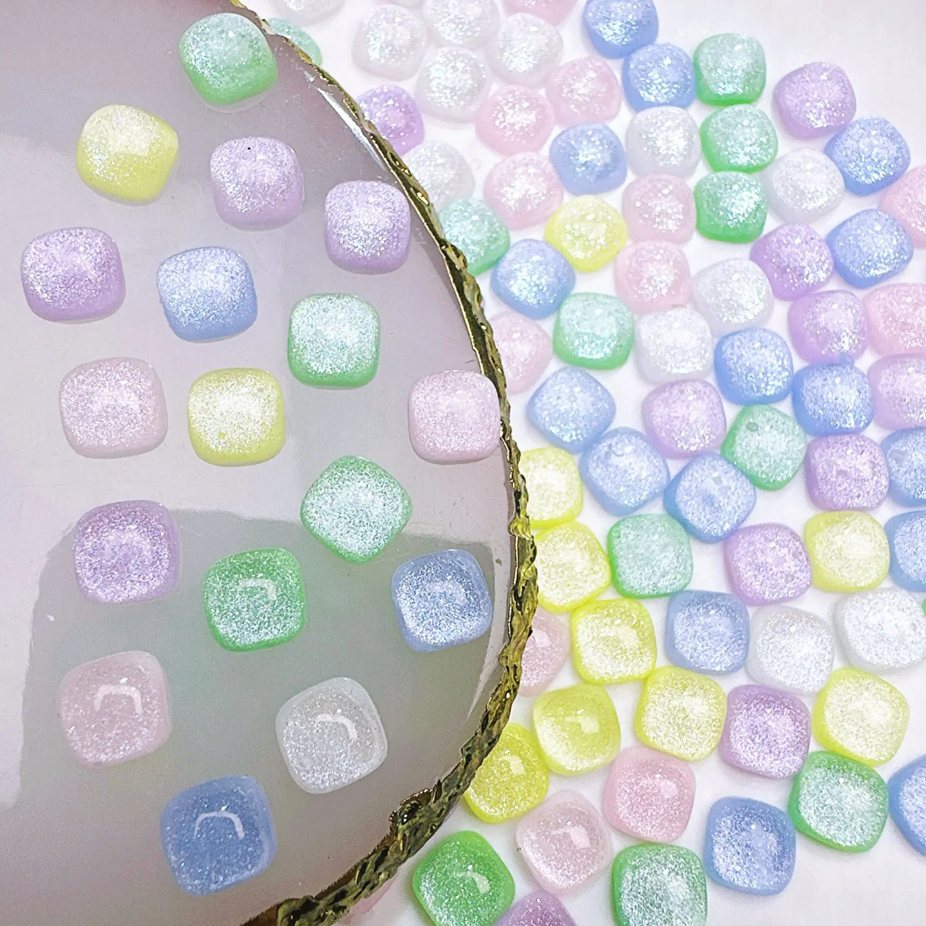 100Pcs Cat's Eye Sugar Cube Na - đánh giá và giá Resin Art Cube