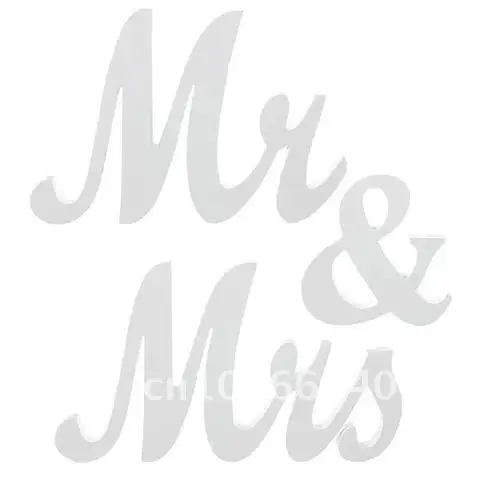 Wedding Sign Table Ornament Letter Wooden Decoration 3pcs/set Mr & Mrs Wedding Wood Props Valentines Decor Backdrop Wedding