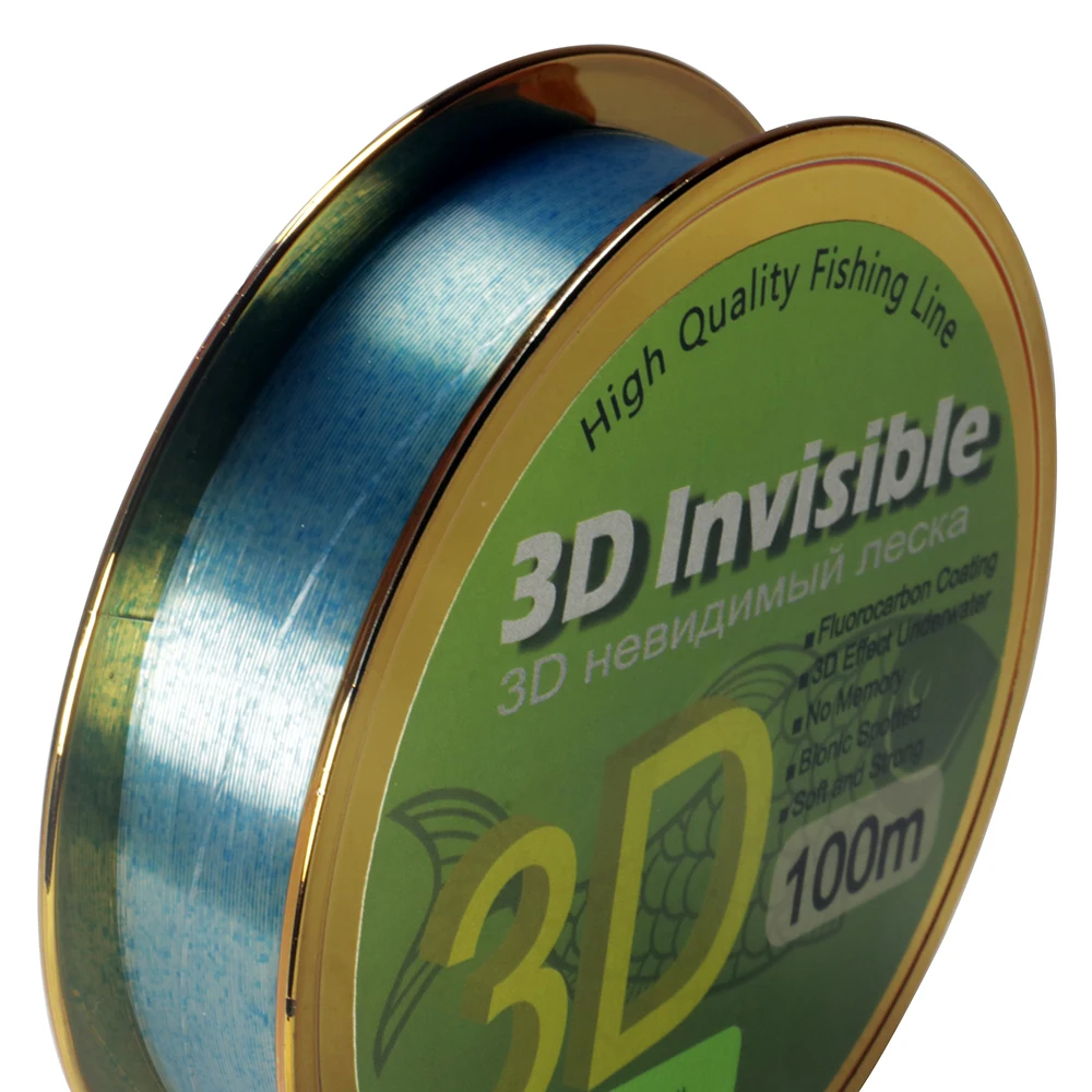 100M Invisible Fishing Line Nylon Coating Leader Lure Fluorocarbon Line 0.14-0.47mm 2.64-29.9LB Japan Fishing Accessories