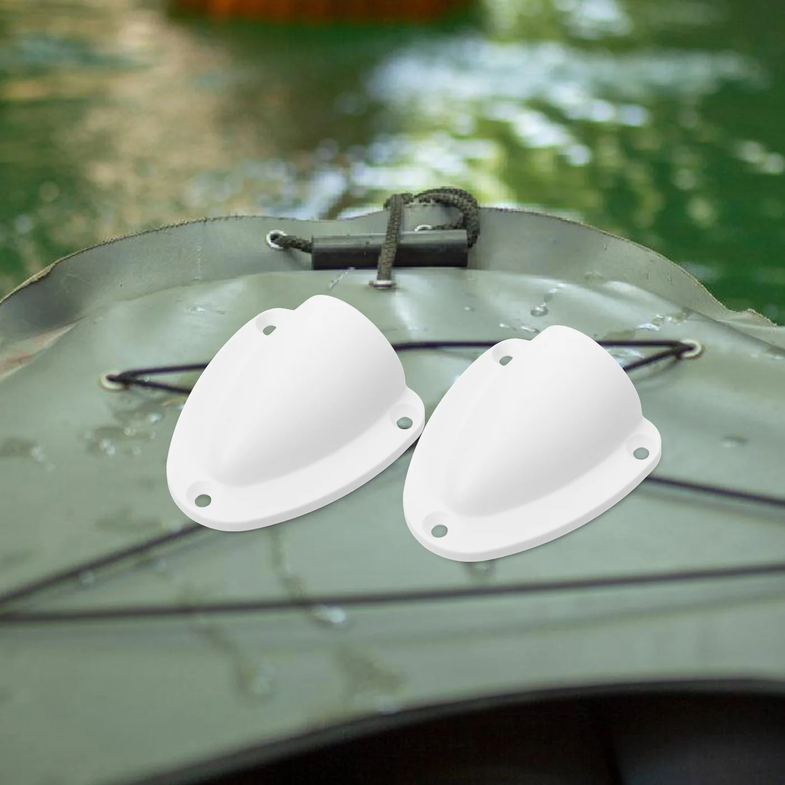

1 set 4 White Small Vent Covers 12 Screws for Boat Marine Wire Cable Vents Plastic Durable Compact Easy Install
