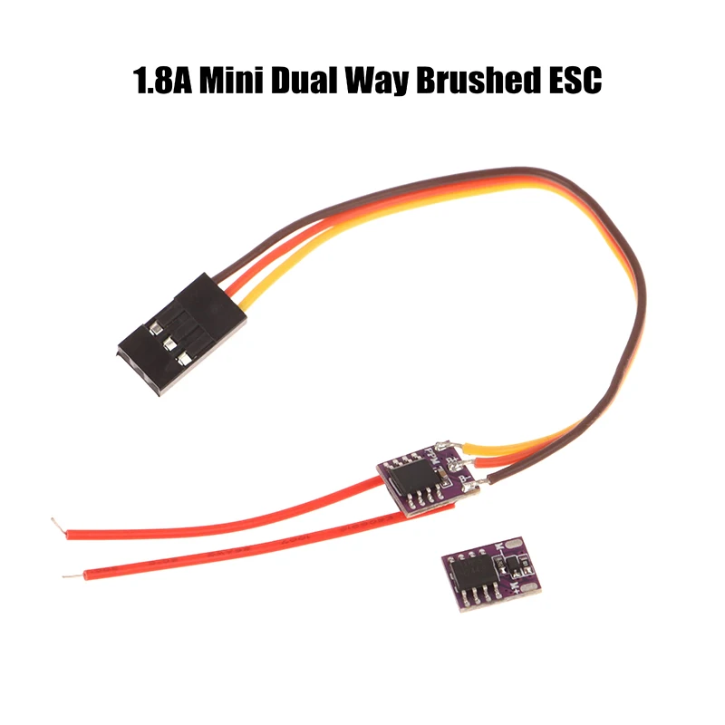 1S 1.8A Dual Way Escovado ESC Controlador de Velocidade Eletrônico Motor de Copo Oco Mini Way Escovado Para DIY Modelo RC Carro Avião Drone