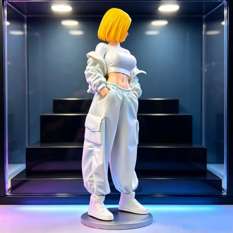 

Bandaidragon Ball Series Android 18 White Yellow Hair Figurine Anime Peripheral Collection Model Ornament Birthday Gift In Stock
