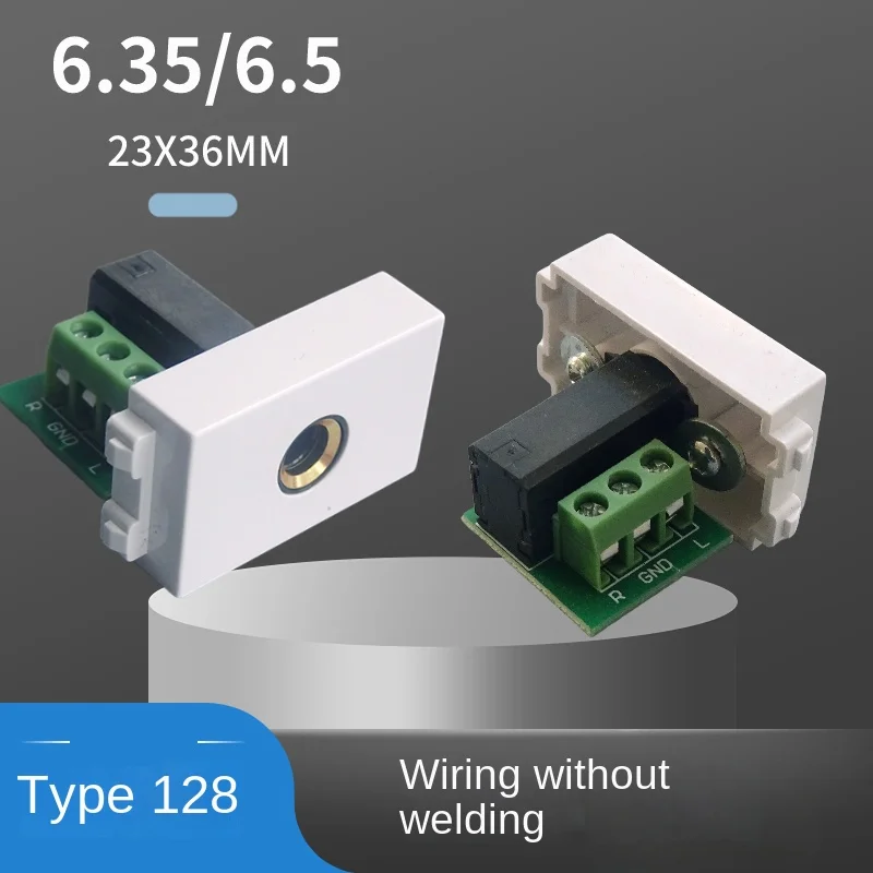 6.5Mm/6.35Mm 4-Pins Vrouwelijke Socket 180 Graden Pcb Audio Connector Paneelmodule, Microfoonadapter, Ktv Wandpaneel