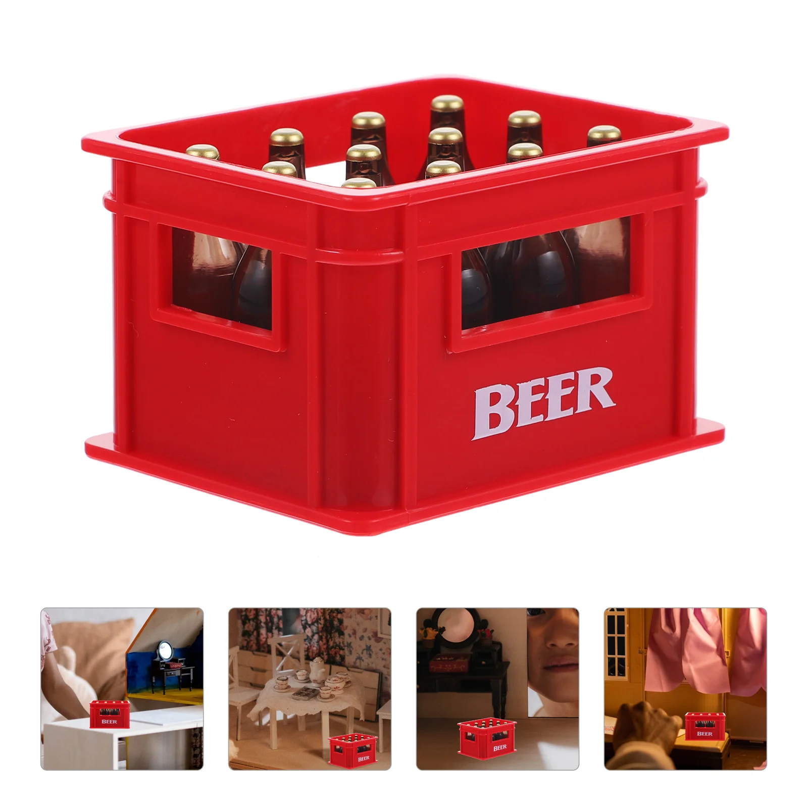 

Mini Beer Box Model Photo Prop House Decor Landscape Adornment Worlds Smallest Toys Layout Scene Dollhouse Crate Furniture