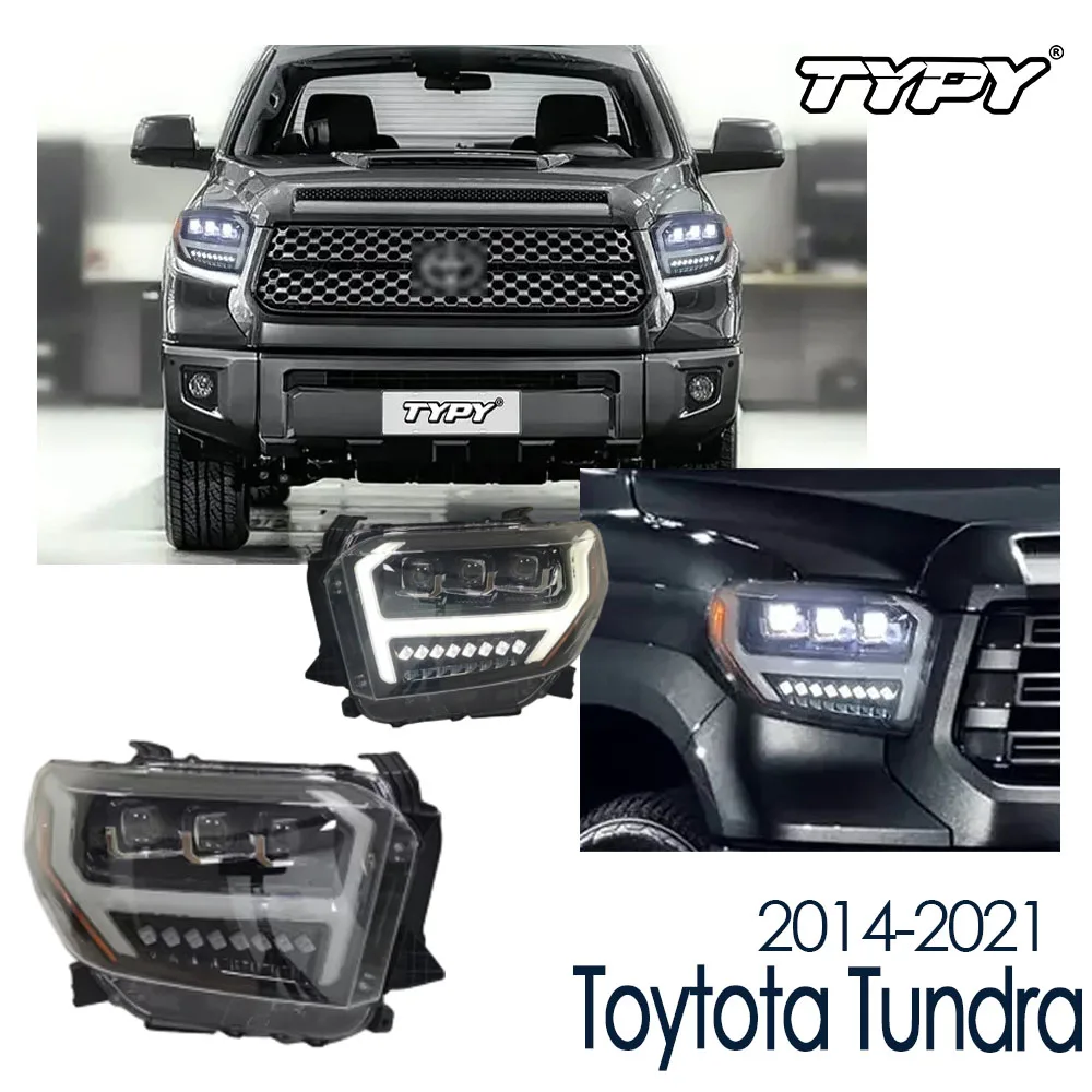 

TYPY новая светодиодная фара, обновленная, модифицированная для Toytota Tundra 2014-2021, фара с динамическим сигналом, задняя лампа, автоаксессуары