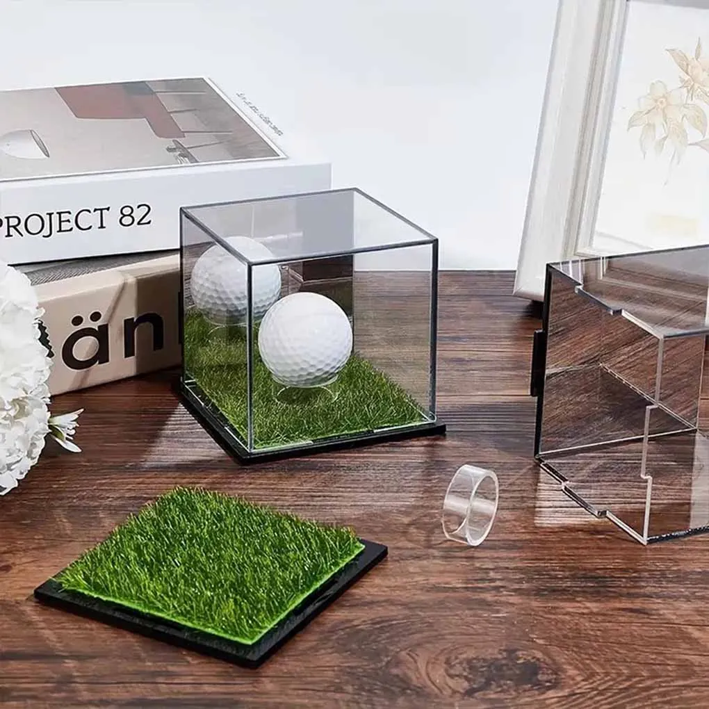 High Quality Golf Balls Display Case Acrylic Square Baseball Holder Square Display Stand Baseball Holder Display Box Easy to Use