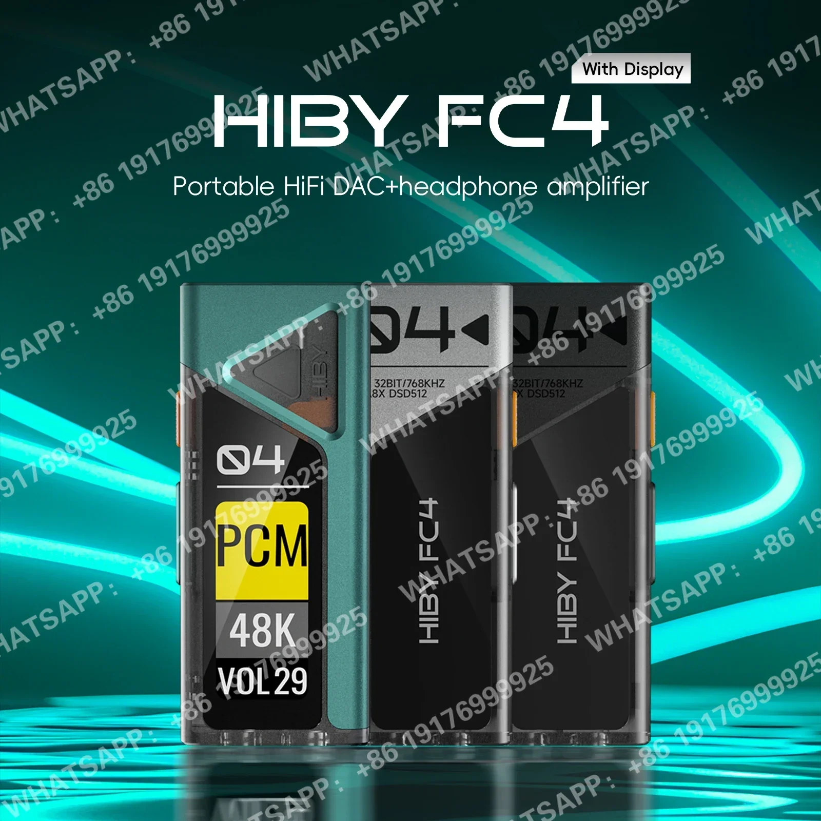 Amplificador de auriculares Hiby Fc4 Hifi Usb Dac, decodificador dual Cs43131 Ab1565, salida Pcm768 Dsd512 de 3,5/4,4mm para Android Ios Win10