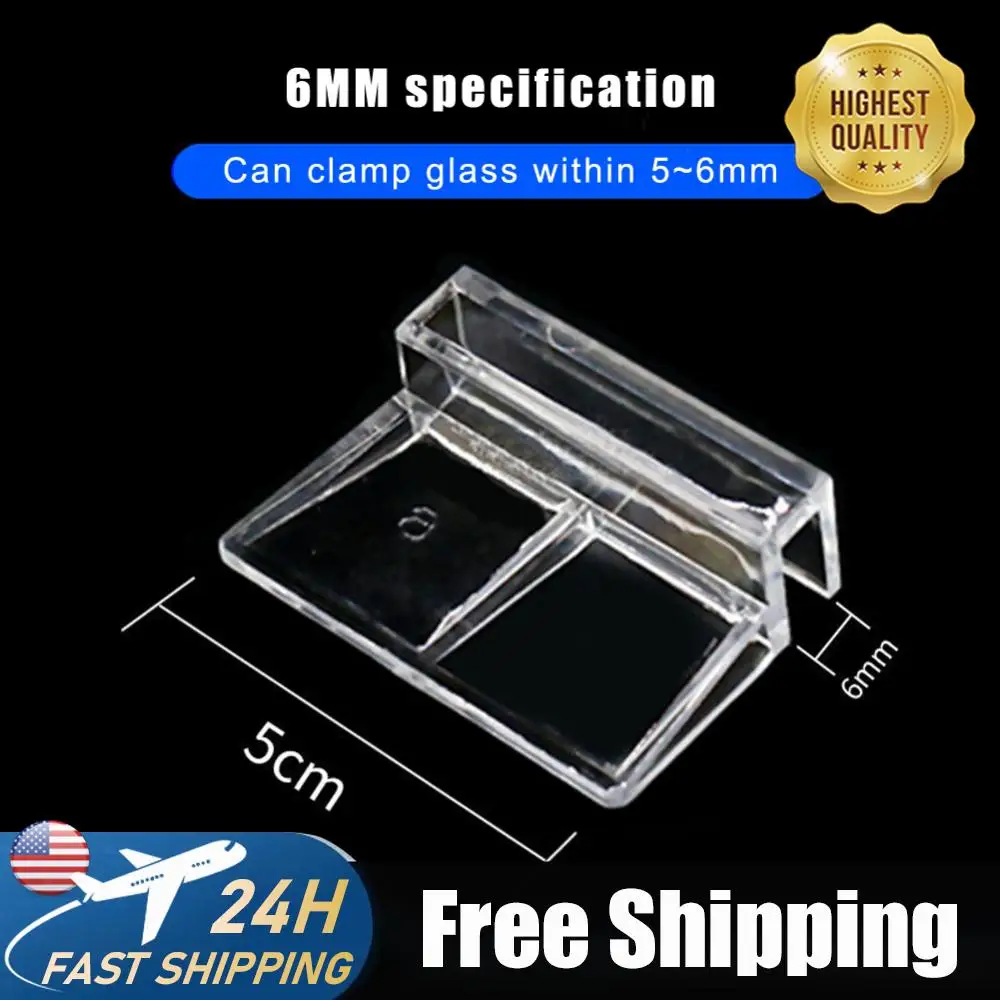 

6mm 8mm 10mm 12mm 4pcs Fish Tank Stand Clamp Acrylic Aquarium Cover Holder Plate