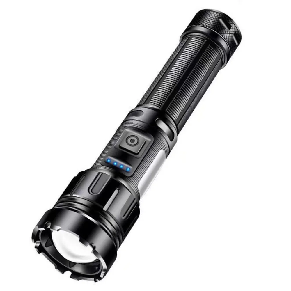 

Portable Rechargeable LED Flashlights USB Type-C Telescopic Zoom Torch Lamp Long Range High Power Bright LED Flashlight Fishing