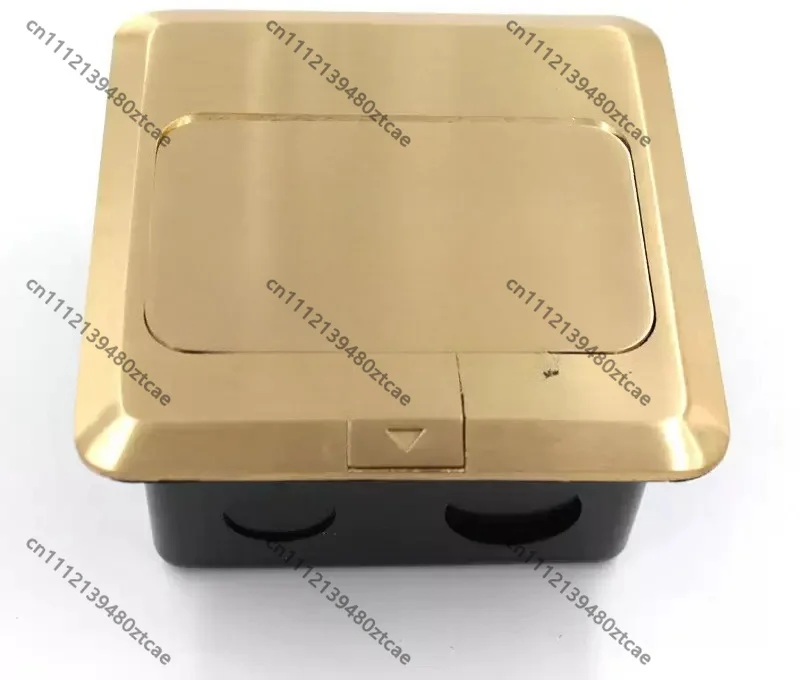 Full Copper Pop-up Floor Socket Box Multi-function 5-Hole Power Outlet For Office Commercial Use