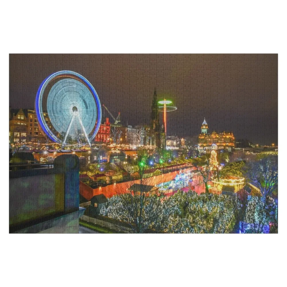 

Princes Street, Edinburgh at night Jigsaw Puzzle Personalised Scale Motors Puzzle