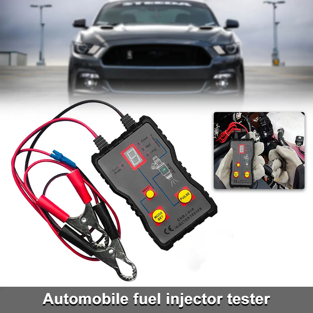 Car Fuel Injector Tester Cleaning Tool LED Display 4 Pulse Modes Fuel System Scanner Diagnostic Tool For Auto Motorcycles