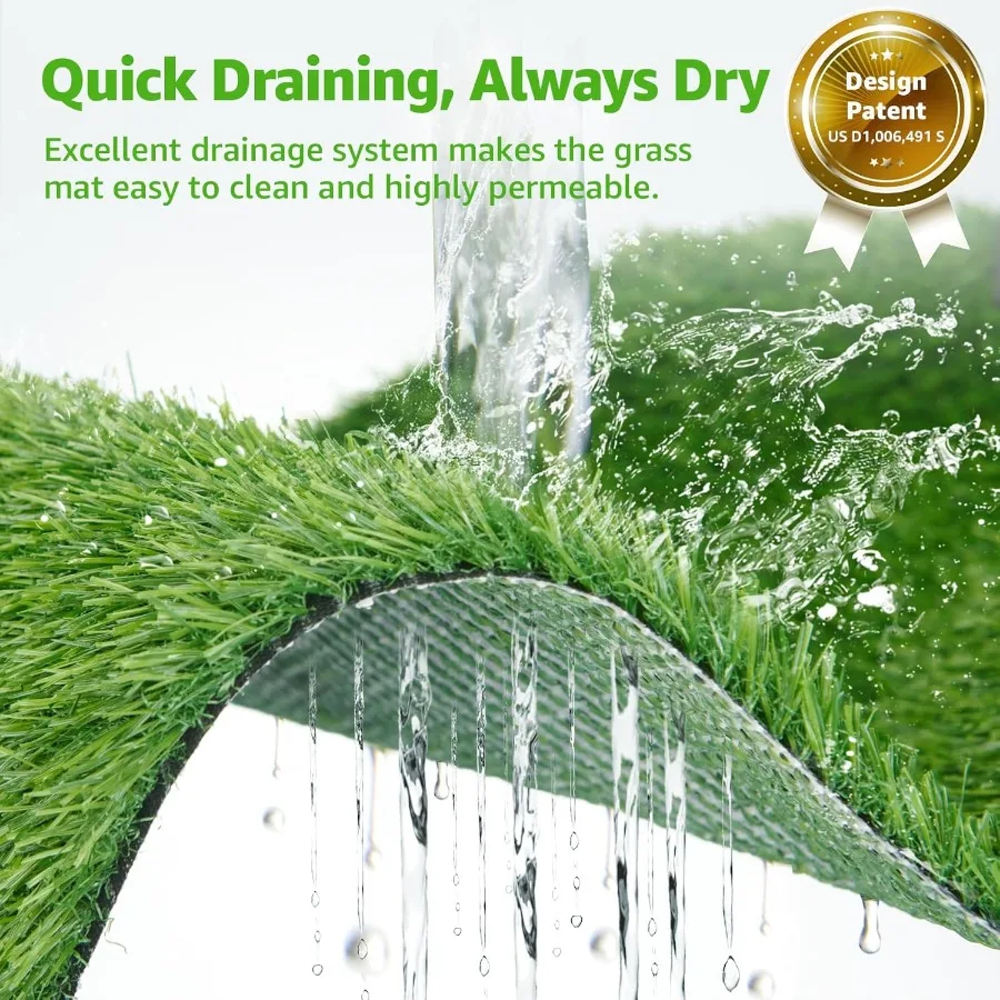 رقعة قعادة كبيرة محمولة للكلاب مع عشب صناعي قابل للغسل لتدريب الحيوانات الأليفة في الأماكن المغلقة والخارجية وسادة تبول الجرو EasytoClean