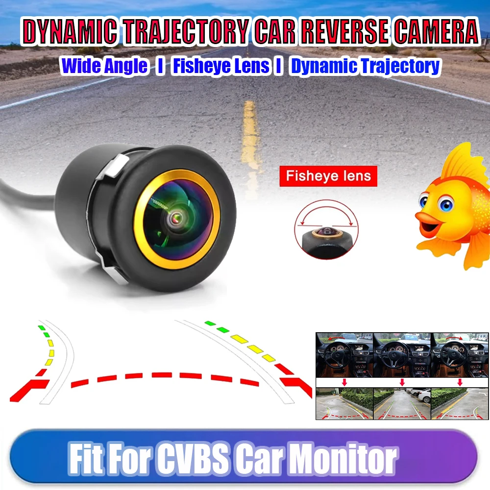 

Dynamic Trajectory Reverse Car Camera with 170° Fisheye Lens, CCD Sensor, Wide Angle, Night Vision & Moving Trajectory Line