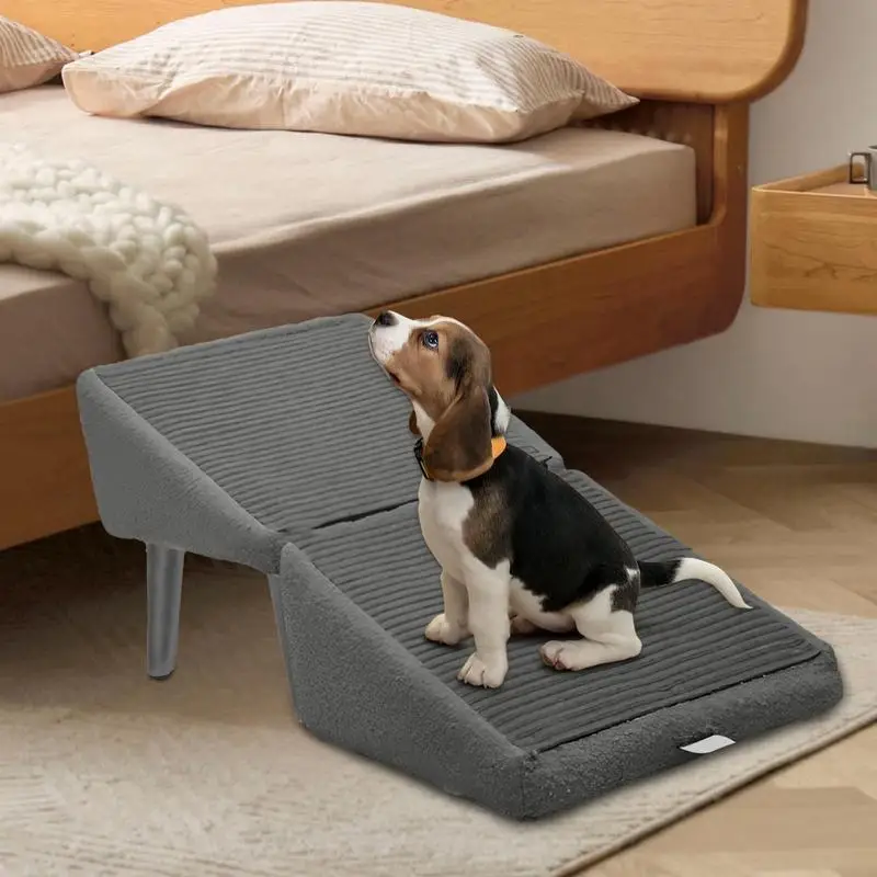 

Pet Ramp Stairs Non-Slip Dog Steps For High Bed Lightweight Puppy Furniture Ramp Reusable Kitten Supplies For Bed Sofa Vehicle