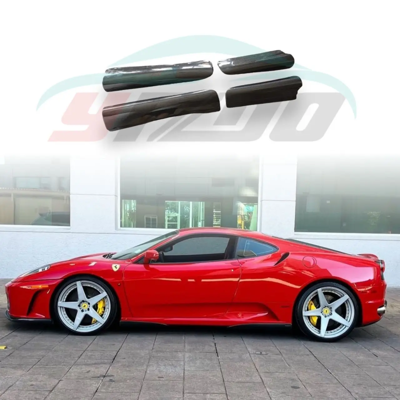 

For 2005-2009 Ferrari F430 modification and upgrade Harman carbon fiber kit side skirt side addition
